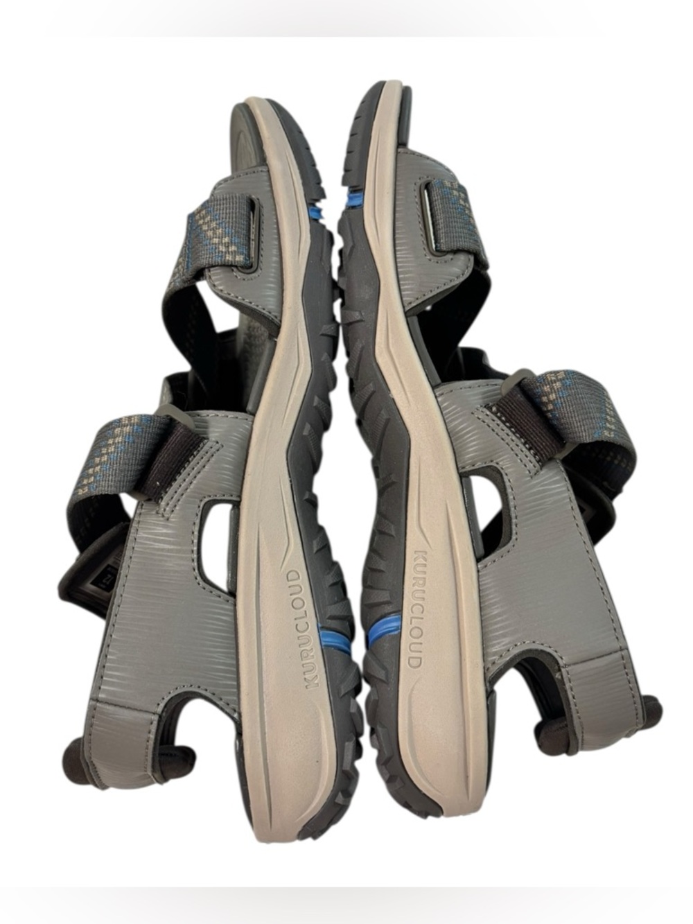KURU Current Sandals Shoes Mens Size 12 Cedar Brown Mineral Blue Comfort Hiking - Picture 6 of 10